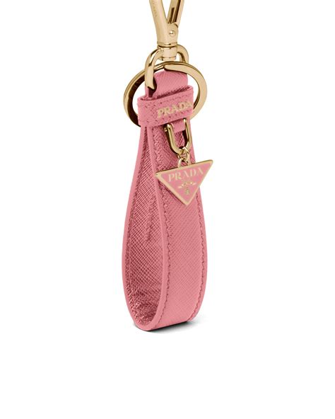 Prada saffiano leather keychain